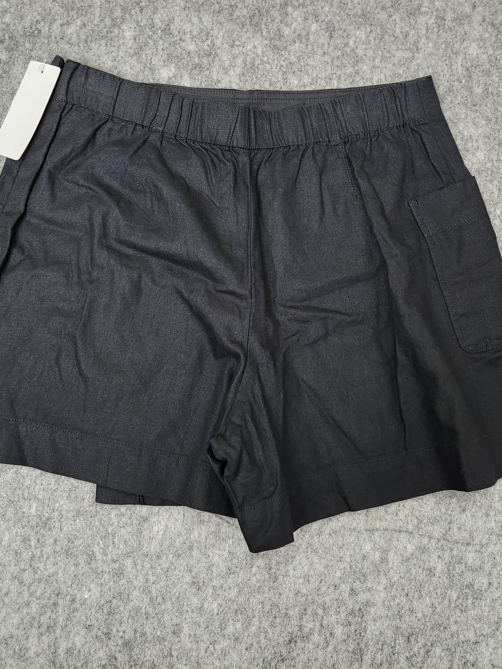 NWT Uniqlo Linen Cotton Cargo Skort Women's M Black Schoolgirl Outdoor Comfort - Picture 2 of 7